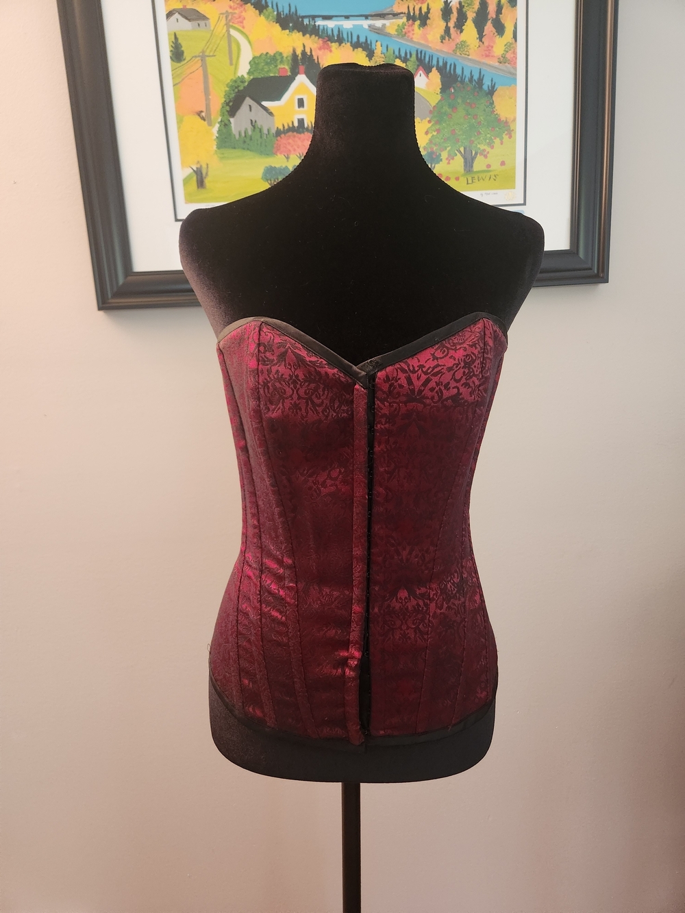 GUESS Red And Black Corset Top